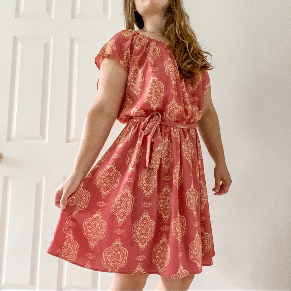 Lauren Conrad LC Pleated Neck Dress